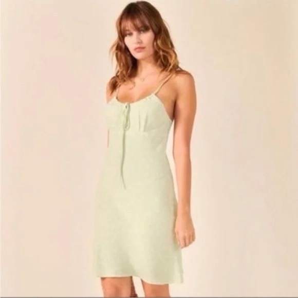 Rouje Dress Dorine Mini in Green Floral - Picture 3 of 9